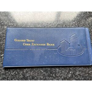 Giranrd Trust Corn Exchange Bank Philadelphia, PA Blue & Gold Plastic Checkbook